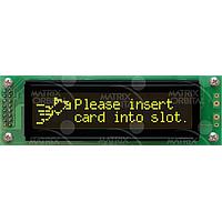 Matrix Orbital LK202-25-USB-IY-E LCD Character Display Modules 20x2 Ylw Txt Blk B/G Ext Temp 25 key