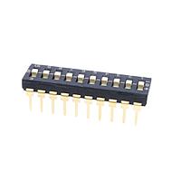 E-Switch KAD10LHGT DIP Switches DIP Switch, SPDT, 100mAa.50VDC Non-switching