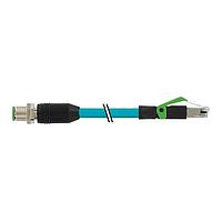 Murrelektronik 7700-44711-S4U0750 Ethernet Cables / Networking Cables M12 male 0 / RJ45 male 0 shielded Ethernet, TPE 2x2x24AWG SF/UTP CAT5e bu UL/CSA, CM 7.5m