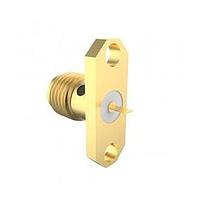 Amphenol RF 901-5GB100000AE Connectors 2 Hole Flange Gold Epoxy, Tab Contact