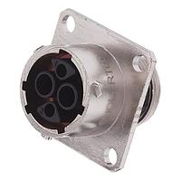 Amphenol SINE Systems RT00122SNH Connectors Receptacle, Square Flange, 4 (2+2) Position, Female, Shell Size 12