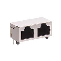 Same Sky (formerly CUI Devices) CRJ046-3-TH Modular RJ jack, 1x2 port, 8P8C, 30u, shielded