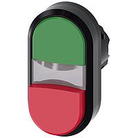 SIEMENS A6X30136583 Flat/Raised Button TWIN PUSHBUTTON. GREEN. RED