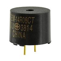 Same Sky (formerly CUI Devices) CEM-14R06CT Electromagnetic buzzer, 12 mm round, 10 mm deep, M, 2.8 kHz, 1.5 V, through hole, no driving circuit