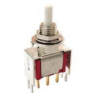 E-Switch 700CSP7B60M1REH Standard Switches Pushbutton, SPDT , On-On, Panel Mount, Rear, White