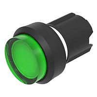 EAO 45-2231.12H0.000 Switch Actuators Illuminated pushbutton actuator green transparent lens raised above bezel momentary front/housing plastic