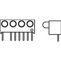 Dialight 551-0507-004F LED Circuit Board Indicators RED DIFFUSED 5 VOLT