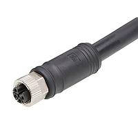 Molex 1205000232 Sensor Cables / Actuator Cables M12 Single-Ended Cordset 4 Poles  Female to Pigtail 14 AWG Black 10.0m  Lngth