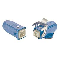 HARTING 10360030008 Headers & Wire Housings Han-Kit-Ex3A Quicklock - Han Ex 3A, 3pins+GND, straight hood, surface mount housing  (IECEx Intrinsically Safe - IEC EN 60079)