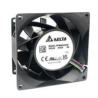 Delta Electronics, Inc. PFB0824UHEP6 Axial DC Axial Fan, 80x80x38mm, 24VDC, 96.789CFM, 16.32W, 57.9dBA, Tach/PWM, IP68