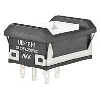 NKK Switches UB16NBKW015D Pushbutton Switches RECT W/BARIER ON-ON AMBR LED SLDR NO CAP