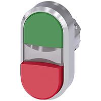 SIEMENS A6X30140804 Flat/Raised Button TWIN PUSHBUTTON. GREEN. RED