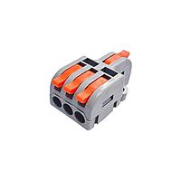 Amphenol Anytek EQT31210000G Fixed Terminal Blocks One Set , 1 in- 3 out , Bady/Gray+Lever/Orange 1?,1?3?,