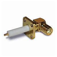 Amphenol RF 132318 Connectors SMA 4-HOLE R/A PANEL MNT RECPT TEF
