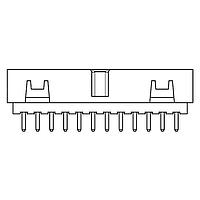 Amphenol Commercial Products G8232412YBAEU Shrouded Box Header 2.0mm Pitch STR DIP,2x12Pin,15u" Gold,NY4T,TAIL=2.5mm,Removed#20Pos,TRAY