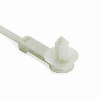 HellermannTyton 157-00200 Cable Tie Mounts 1-Pc Cable Tie/Fir Tree Mount, 25mm Offset, 9.1"L, 6.17.0 mm Hole, 50lb, PA66HIRHS, Natural, 500/pkg
