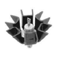Wakefield Thermal 695-1B Heat Sinks Space-Saving Heat Sink for Small Stud-Mounted Diodes, 33.8x13.7mm