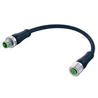 HARTING 21343233544100 Sensor Cables / Actuator Cables M12 K-cod 4+PE st/st m/f PUR 10m