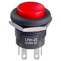 NKK Switches LP0125CCKW01C Wireless DPDT ON-(ON) 3A RED BUSHING MOUNT