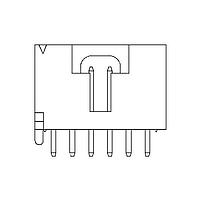 Amphenol Commercial Products G888A104221TEU Shrouded Protect Header 2.54mm Pitch STR DIP,1x4Pin,30u" Gold,NY4T,TAIL=3.3mm,W/POST,BLACK