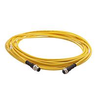 HARTING 21350102416100 M12 A-code 4-pin Straight male to straight female, 10m, PVC yellow jacket