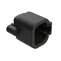 Amphenol SINE Systems ATP04-4P-BM11 Connectors 4 Position, PCB Receptacle, Pin, Board Mount, 180  Straight, Screw Boss, Gold Contact Plated, No Potting, Black