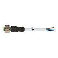 Murrelektronik 7000-12181-2130500 Connectors M12 female 0 with cable, PVC 3x0.34 gy UL/CSA 5m