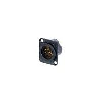 NEUTRIK NC6MD-LX-B Receptacles Recpt DLX 6 pin M solder black/gold
