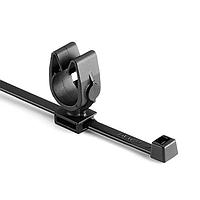 HellermannTyton 156-01816 Standard Cable Ties MOC Clip, 12 mm, Unassembled to T50R Tie, PA66HIRHSUV, Black, 3000/ctn