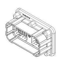 Aptiv 13836633 Connectors 50 way Male HES Circular Series Black CONN