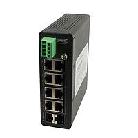 Lantronix SISTP1040-382-LRT Unmanaged PoE Switches Hardened Unmanaged Switch, 8-port GE POE+, 2 SFP, 240W POE, 54VDC, - 40 - 75C