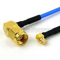 Fairview FMC0421085LF RA SMA Male to RA SMP Female Cable FM-F086 Coax and RoHS Compliant
