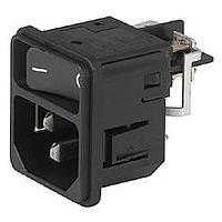 Schurter DC11.0021.201 Inlets Snap-in 2-pole 10A Red ill 1.5mm panel