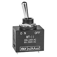 NKK Switches WT11S Environmentally Sealed Toggles ON None OFF SPST Solder Lug Panel Mnt