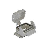 HARTING 09300060318 Housings HAN 6B BULKHEAD MT METAL COVER 1 LEVER
