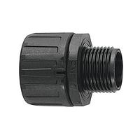 HellermannTyton 166-90320 Cable Protection HelaGuard Non-Metallic IP66 Fitting, Straight, M16 Thread, 0.38" Dia., PA66, Black, 10/pkg