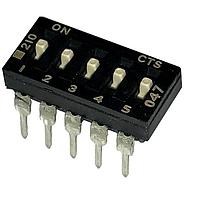 CTS Electronic Components 210-5MS DIP Switches 5 switch sections SPST