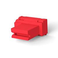 AMP Connectors - TE Connectivity 1969657-2 Headers & Wire Housings 250 FASTON HSG.,FLAG,REC.,1 POS,RED