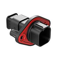 Amphenol SINE Systems AT04-6P-PM15 Receptacle 6 Position Receptacle, Pin, Panel Mount, Self-Threading, Strain Relief