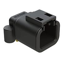 Amphenol SINE Systems ATPF13-2P-BM13 Receptacles 2 Position PCB Receptacle, 90, Tin Plated Contacts, Self-Threading, Black