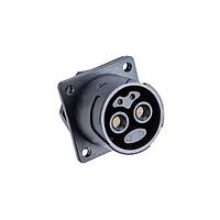 Amphenol LTW PWMU-06RMFS-TS7001 Standard Circular Connector Power, PWMU, Plastic, 50A+2A, 06 pins, Male Connector, Female Contact, Square, 3 Points Lock, Solder, Receptacle, IP67