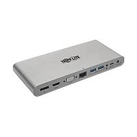 Tripp Lite U442-DOCK4-S USB Type-C to Audio, DP, Ethernet, HDMI, PD Charging, USB 3.2, USB Type-C, VGA USBC DOCK,100W ADPT,HDMI/DPVGA