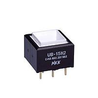 NKK Switches UB15SKG036B Pushbutton Switches SQ SPDT ON(ON) WHITE LED PC BODY ONLY