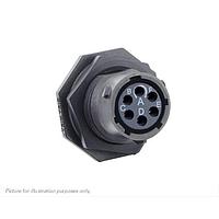 Eaton Souriau-Sunbank UTSX710D6S32 Receptacles Jam nut receptacle & hold down clips,without backshell, with 6 female PCB contacts, IP68/69K in unmated conditions