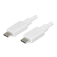 Same Sky (formerly CUI Devices) CBL-UC-UC-1WT USB 3.1 Gen 1 USB Cable, Type C Plug to Type C Plug, USB 3.1 Gen 1, 24/26/32 AWG, 1 m, White, PVC