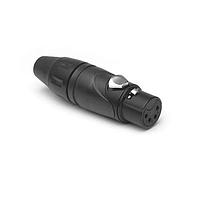 Amphenol Audio AX4FB-AU Cable Connectors 4 Pole XLR Female Cable Connector Gold Plated Contacts Black Finish