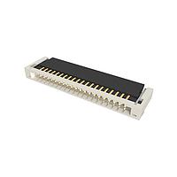 Amphenol FCI 10051922-2010ELF Connectors 0.50mm Flex Connector, VLL Series, 20 Position, Lower Side Contact, Side Entry Surface Mount ZIF Connector, Lead Free Type.