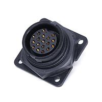 Amphenol LTW DD-18PMFP-LS7001 Standard Circular Connector Ceres, Large Size, Plastic, 5A, 18 pins, Male Connector, Female Contact, Square, 2 Points Lock, PCB 180, Receptacle, IP67