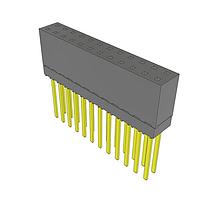 Samtec ESW-112-14-G-D Stackthrough .100" Elevated Socket Strip