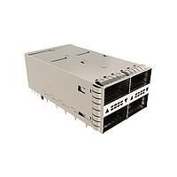 Amphenol Commercial Products U95R1054081T41 QSFP Connectors QSFP56 2x1 stacked pressfit combo W LP option